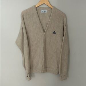 Izod Beige Knit Cardigan
